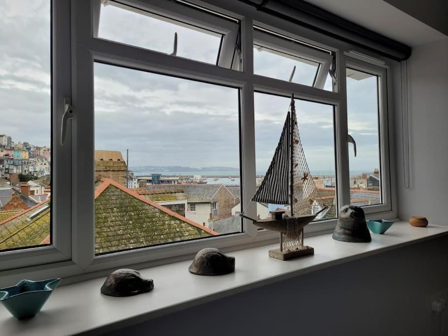 Stunning Penthouse Views To Harbour With Parking. Apartamento Brixham Exterior foto